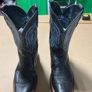 Justin smooth ostrich western boots Size 11-EE MODEL 5502